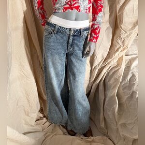 Alice + Olivia Light Blue Flare Jeans